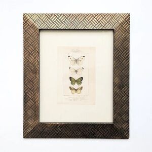 8x10 Art Deco Style Geometric Pattern Gold Wood Frame With 2” Wide Profile